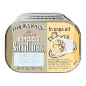 Brunswick Sardines in Oil, Canned Foods 5 Units/ 106 g / 2.7 oz Brunswick